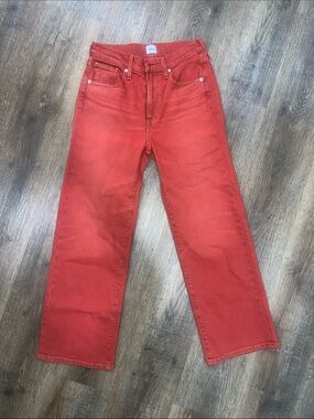 Edwin Orange-Red Straight Jeans